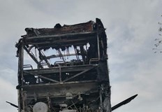 Автобус превозващ украински граждани се запали на автомагистрала Черно море