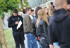 Целият 12 А клас от ПГ Братя Евлогий и Христо