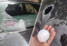 Градушка с големина на тенис топка потроши покриви и коли