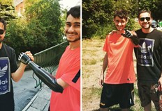 Актьорът Александър Сано показа новата ръка на доведения си син