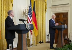 Германският канцлер Олаф Шолц и американският президент Джо Байдън се