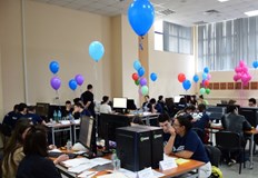 Отборът на Русенския университет в състав Йордан Ганев Софтуерно инженерство Кристиян