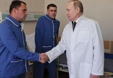Руският президент посети днес ранени в Украйна руски войнициРуският президентВладимир Путин