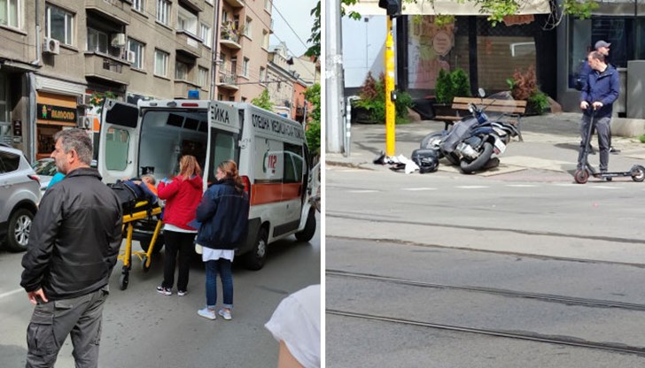 Водещият е бил с мотор и се е забил в задницата на колата на полицай