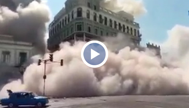 "По първоначални констатации се насочваме към версията, че експлозията е провокирана от изтичане на газ", заяви в Туитър кубинското президентство