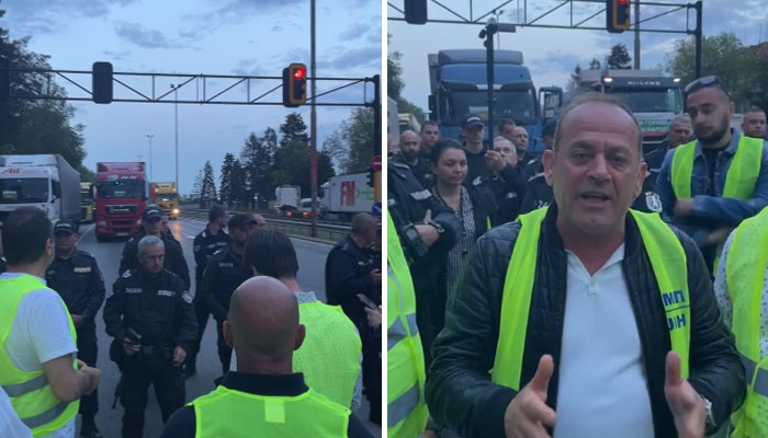 По-рано се стигна и до напрежениеМалко след 22:00 ч. протестът