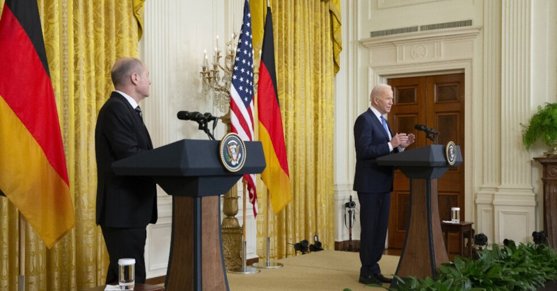 Германският канцлер Олаф Шолц и американският президент Джо Байдън се