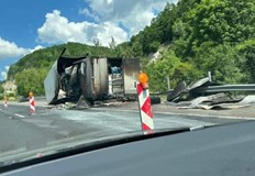 Инцидентът е станал около 55 км от АМ Тракия в посока