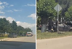 21 годишен младеж е пострадал тежко в катастрофата станала днес по
