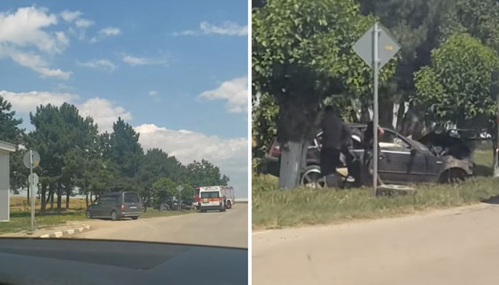 Наложило се огнеборците да режат ламарините, за да извадят шофьора