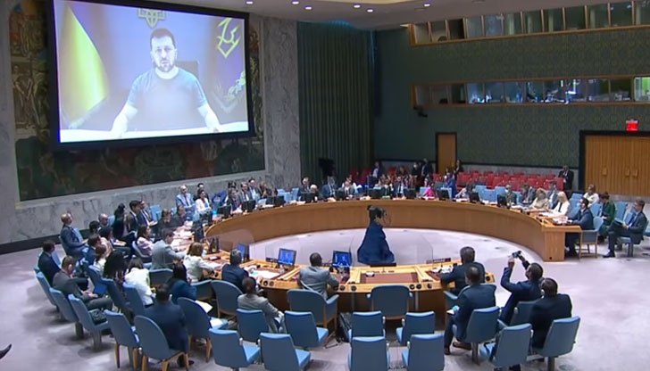 Украинският президент Володимир Зеленски поиска Съветът за сигурност на ООН