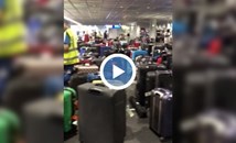 Пътници търсят сами багажа си сред стотици куфари на летището във Франкфурт