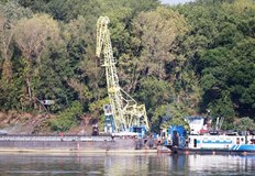 Пожарът на двете баржи намиращи се в река Дунав при