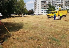 Седмичен график на дейностите по косене на тревните площи в