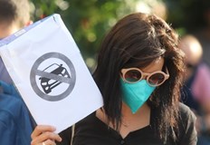 Граждани се събраха на протест на мястото на тежката катастрофа