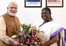 Новата президентка на Индия Драупади Мурму встъпи днес в длъжност