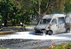 Няма пострадали пътниците и шофьора са се евакуирали веднагаОколо 16 50 часа