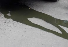 На кръговото кръстовище до КАТ в Русе има разлят антифриз Пътят