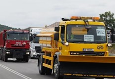 Акцията е част от националния протест на пътно строителните фирмиИ днес