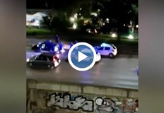 Кадри от повален на земята шофьор обиколиха мрежатаГонка и среднощен