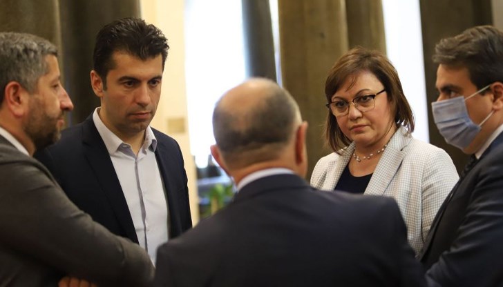 Коалиционен съвет от трите партии - ПП, ДБ и БСП провежда среща за съставяне на правителство