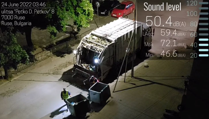 "Над 70 децибела в 3:45 сутринта"На този факт в Русе