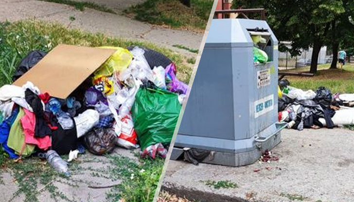 Препълнени контейнери, мини сметища, ужасна миризма.И всичко това в Дружба