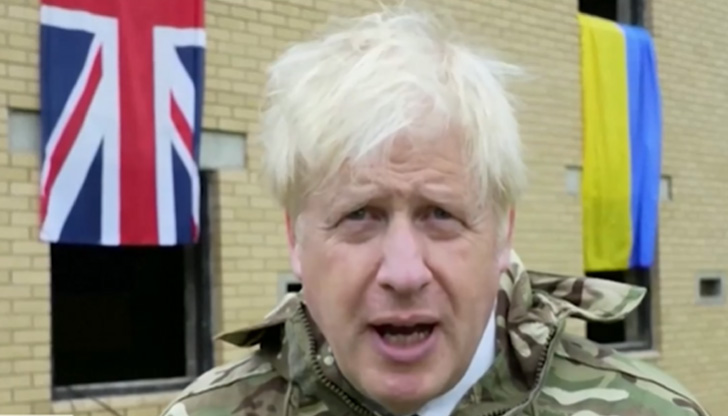Борис Джонсън се включи в учение на украински и британски