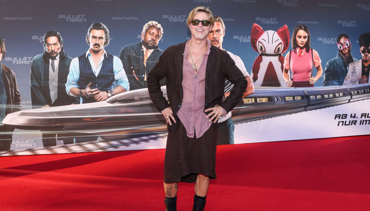 Актьорът присъства на премиерата на филма "Убийствен влак"Брад Пит доказа,