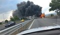 Автобус с 50 пътника се запали край Бургас