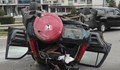 Кола се обърна по таван на столичния булевард „България“