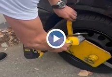 Клип с постъпката му обиколи социалните мрежиКлип с демонстративно премахване на скоби от автомобил във Враца обиколи социалните