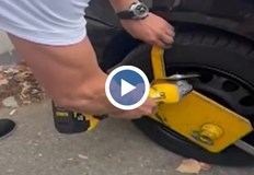 Клип с постъпката му обиколи социалните мрежиКлип с демонстративно премахване на скоби от автомобил във Враца обиколи социалните