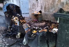 Подпалвач на контейнери за смет бе заловен от полицейски патрул