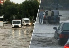 Проливен дъжд предизвика големи наводнения в град Измир Западна ТурцияСилният