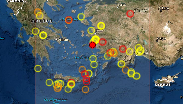 Епицентърът на труса е бил на 17 км югозападно от