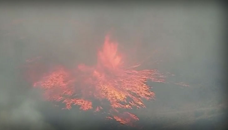 В Калифорния заснеха интересен природен феномен – огнено торнадо, което