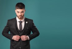 Мъжките сватбени костюми от три части са супер стилен вариант за