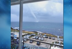 Смерч в морето край АхтополПриродното явление беше наблюдавано вчера сутринта след