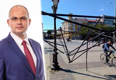 От партия Възраждане се оплакаха че са им бутнали агитационната шатра