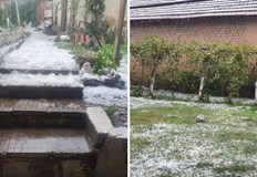 Дъжд със ситна градушка се изсипа над русенското село Босилковци