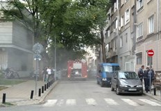 Трафопост до Изчислителния център е отворен от екипи на пожарната