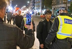 Арестувани са 12 душиНай малко петима полицаи бяха сериозно ранени а