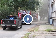 Евакуирани са учениците които са били в сградатаПожар избухна в