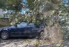 Инцидентът е вследствие на силния вятър който духа днес в