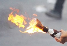 Атаката е станала около 1 00 ч сутринтаБомба с коктейл Молотов