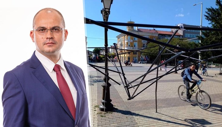 От партия “Възраждане” се оплакаха, че са им бутнали агитационната шатра в Русе