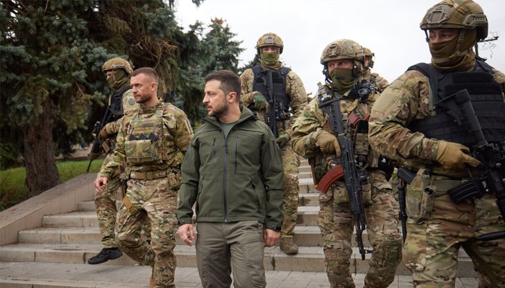 Той поздрави украинските войници и им благодари за усилията за отвоюване на района Той поздрави украинските войници и им благодари за усилията за отвоюване на района