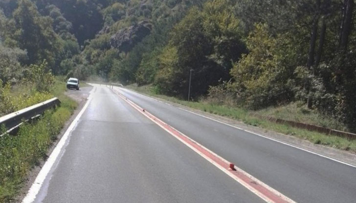 11 ограничителни колчета са изрязани в участъка от път I-1