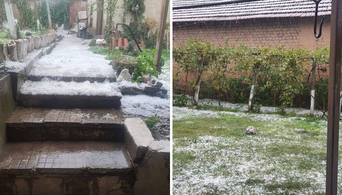 Дъжд със ситна градушка се изсипа над русенското село Босилковци